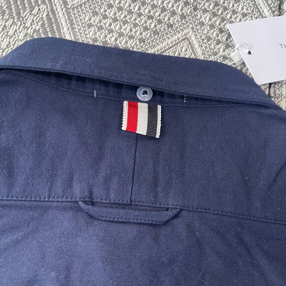 Thom Browne Navy 4-Bar Shirt - Picture 8 of 9